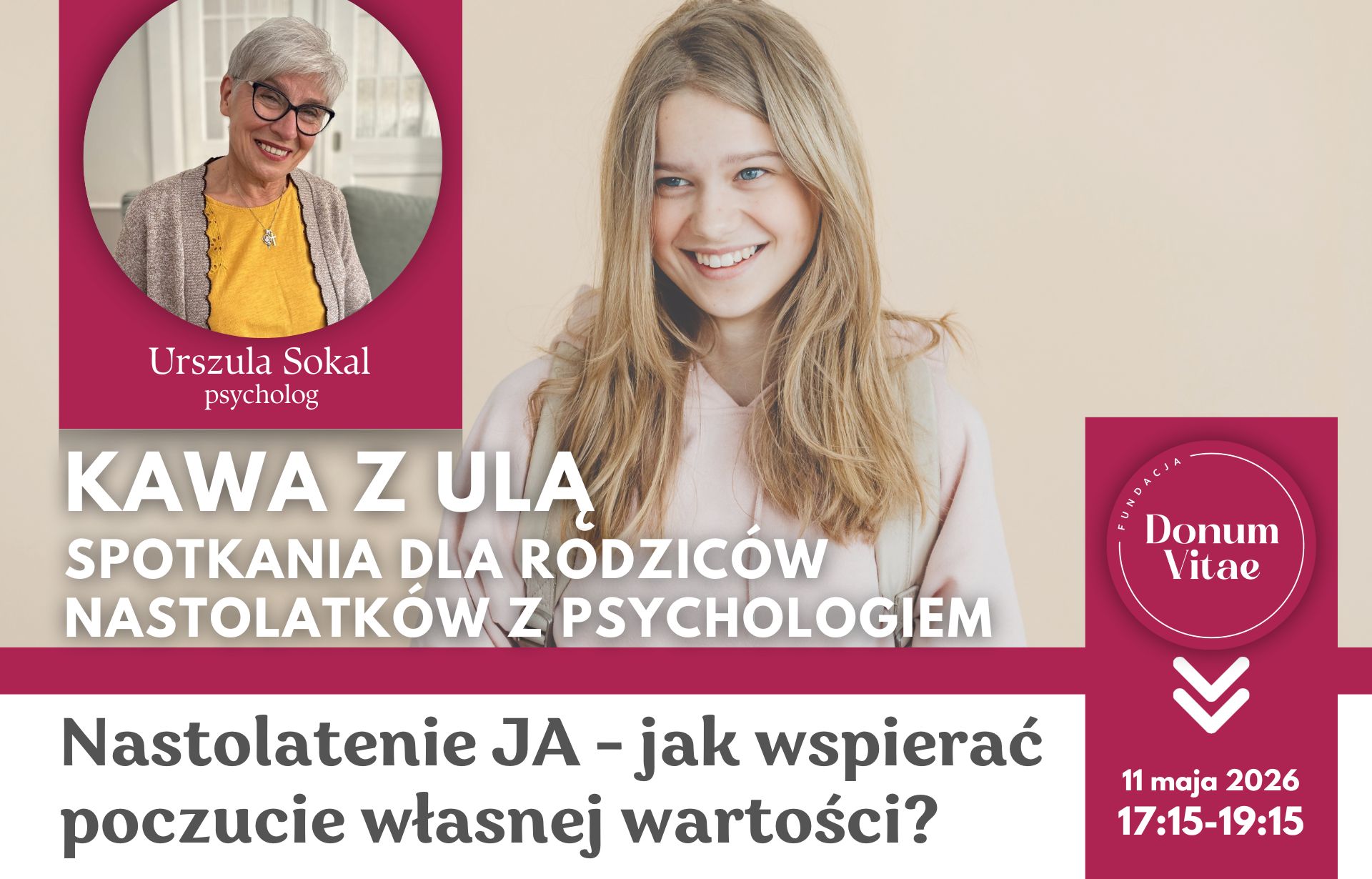 Kawa z Ulą - spotkania dla rodziców nastolatków z psychologiem