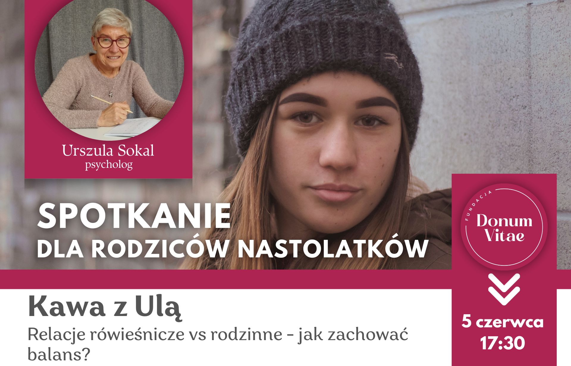 Cykliczne spotkania dla rodziców nastolatków z psychologiem