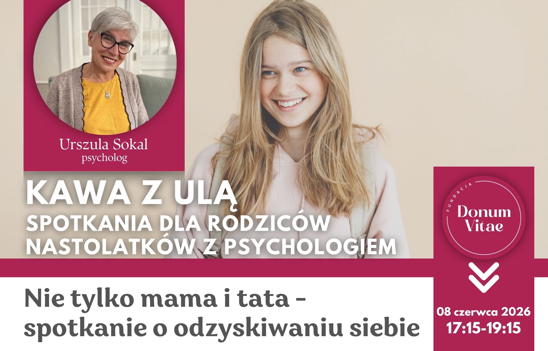 Kawa z Ulą - spotkania dla rodziców nastolatków z psychologiem